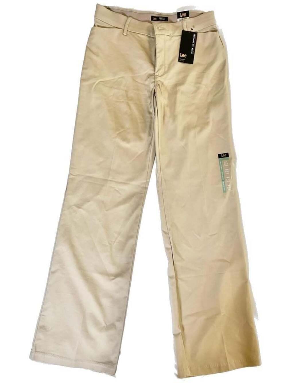 Lee Women's Regular Fit Trouser Pants Mid Rise Khaki Size 10 Long